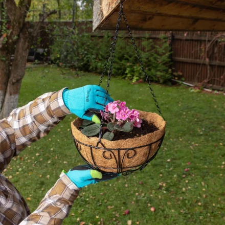 Кашпо подвесное с декором, с кокосовой корзиной, диаметр, 30 см Palisad 690108 купить в Урае
