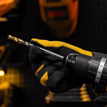 Сверло спиральное по металлу Denzel, 9 x 125 мм, Р6М5, Golden Tip, 718241 купить в Урае