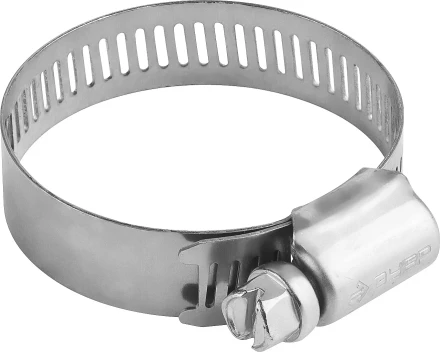 Хомуты ЗУБР &quot;ЭКСПЕРТ&quot;, нерж. сталь, просечная лента 12 мм, 29-47 мм, 100 шт 37815-029-47-100 купить в Урае