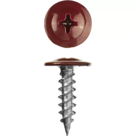 Саморезы ЗУБР с прессшайбой по листовому металлу до 0,9 мм, окрашенные в RAL-3005, PH2, 4,2х16 мм, 500шт 300191-42-016-3005 купить в Урае