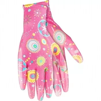 Перчатки садовые из полиэстера с нитриловым обливом, красные, L PALISAD 67747 купить в Урае