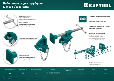Набор головок для струбцины KRAFTOOL 32304 купить в Урае