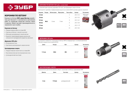 Коронки по бетону с оснасткой серия МАСТЕР купить в Урае