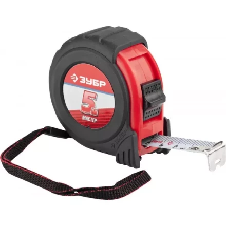 Рулетка ЗУБР &quot;МАСТЕР&quot;, обрезиненный корпус, на карточке, 5 м / 19 мм 34055-05-19_z02 купить в Урае
