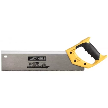 Ножовка для стусла c усиленным обушком (пила) 350 мм, 12 TPI, прямой зуб, для точного реза, STAYER 15365-35 купить в Урае