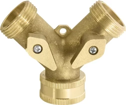 Разветвитель 2- х  канальный регулируемый внешняя и внутренняя резьба 3/4&quot; латунный  PALISAD 66523