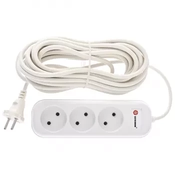 Удлинитель бытовой серия EU, без заземления, 7м, 3 роз., 6А Stern 95728 купить в Урае