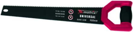 Ножовка по дереву UNIVERSAL,400 мм две рабочие кромки 13-14 TPI и 7-8 TPI,тефлоновое покр. MATRIX 23571 купить в Урае