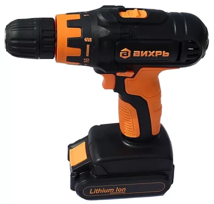 Дрель-шуруповерт аккумуляторная ВИХРЬ ДА-14,4Л-2К купить в Урае
