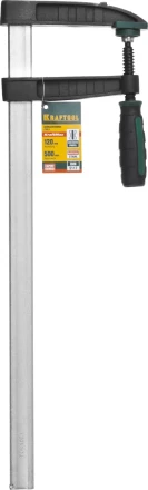 Струбцина, KRAFTOOL 32011-120-500, тип &quot;F&quot;, DIN 5117, двухкомпонентная ручка, 120х500мм 32011-120-500 купить в Урае