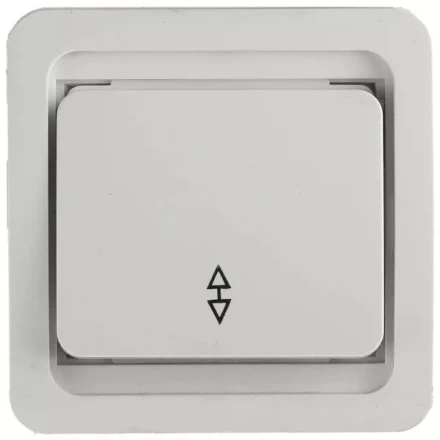 Выключатель СВЕТОЗАР &quot;ГАММА&quot; проходной одноклавишный, без подсветки, цвет белый, 10А/~250В SV-54137-W купить в Урае