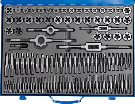 Набор метчиков и плашек ЗУБР &quot;ПРОФЕССИОНАЛ&quot;, сталь Р6М5, 110 предметов 28110-H110 купить в Урае