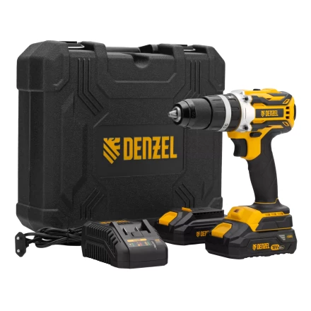 Дрель-шуруповерт аккумуляторная ударная бесщет Denzel CIDB-18-02, Li-Ion, 18 В 26145 купить в Урае