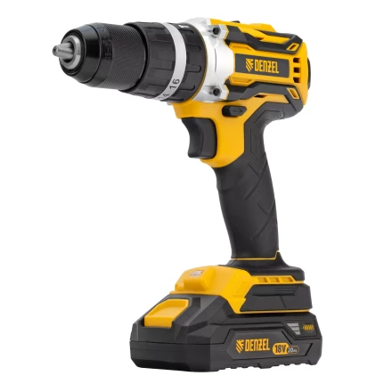 Дрель-шуруповерт аккумуляторная ударная бесщет Denzel CIDB-18-02, Li-Ion, 18 В 26145 купить в Урае