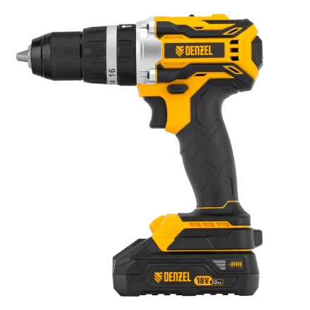 Дрель-шуруповерт аккумуляторная ударная бесщет Denzel CIDB-18-02, Li-Ion, 18 В 26145 купить в Урае