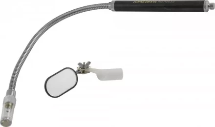 Телескопическое зеркало 25х50мм гибкое  прямоугольное с магнитом  подсветка  AG010035 Jonnesway 47021 купить в Урае