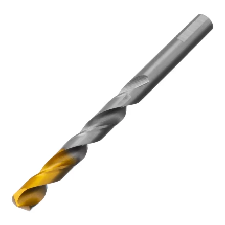 Сверло спиральное по металлу Denzel, 10 x 133 мм, Р6М5, Golden Tip, 718242 купить в Урае