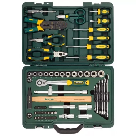 Набор KRAFTOOL &quot;INDUSTRIE&quot; Слесарно-монтажный инструмент, 59 предметов 27977-H59 купить в Урае