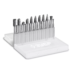 Зубр Набор твердосплавных борфрез для гравера, 20 шт.: 6 мм: B0616, C0616, D0605, E0610, F0618, G0618, H0618, L0616, M0618, N0608; 3 мм: B0314, C0314, D0303, E0306, F0313, G0314, H0313, L0313, M0311, N004 (28816-H20)