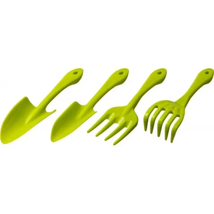 Набор садовый РОСТОК пластиковый, 4 предмета: Вилка, грабельки, 2 совка 421429-H4 купить в Урае