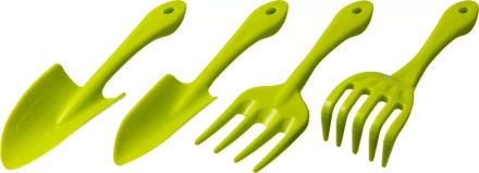 Набор садовый РОСТОК пластиковый, 4 предмета: Вилка, грабельки, 2 совка 421429-H4 купить в Урае