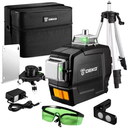 Уровень лазерный DEKO DKLL12PG1 SET2, 065-0235, со штативом купить в Урае