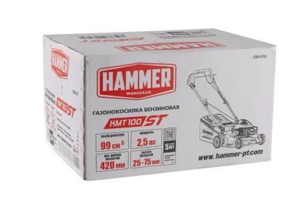 Газонокосилка бензиновая самоходная HAMMER KMT100ST купить в Урае