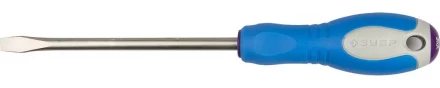 Отвертка ЗУБР, Cr-V сталь, трехкомпонентная рукоятка, цветовая индикация типа шлица, SL, 8,0x150мм 25251-8.0-150 купить в Урае