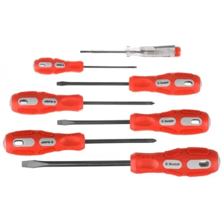 Набор отверток ЗУБР &quot;МАСТЕР&quot;, хром-ванадиевая сталь, эргономичная трехкомпонентная рукоятка, 7шт 25235-H7 купить в Урае