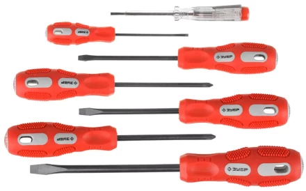 Набор отверток ЗУБР &quot;МАСТЕР&quot;, хром-ванадиевая сталь, эргономичная трехкомпонентная рукоятка, 7шт 25235-H7 купить в Урае