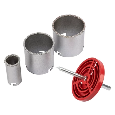 Набор коронок по керамической плитке Matrix 72841, 33-67-73 мм, шестигранный хвостовик купить в Урае