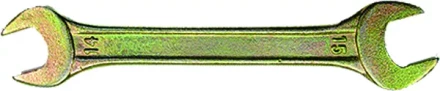 Ключ рожковый 17 х 19 мм желтый цинк СИБРТЕХ 14310 купить в Урае