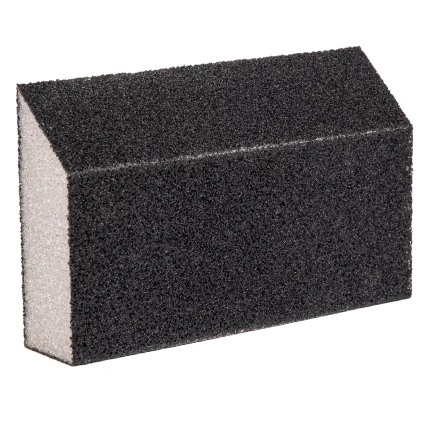 Губка для шлифования, 125 х 75 х 25 мм, трапеция, средняя жесткость, P 100 Сибртех 757307 купить в Урае