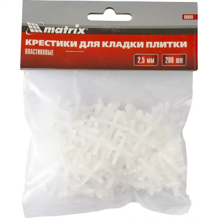Крестики 2,5 мм для кладки плитки упаковка 200 штук Matrix 88089 купить в Урае