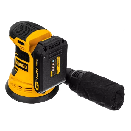 Машина шлифовальная эксцентриковая аккумуляторная Denzel 28470 COS-125, 18В Li-Ion купить в Урае