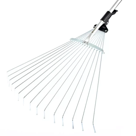 Грабли веерные стальные Palisad, 190 - 520 х 1200 - 1500 мм, 15 зубьев, раздвижные, стальной черенок, 6175655 купить в Урае