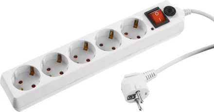 Сетевой фильтр STAYER &quot;MASTER&quot; электрический, 5 гнезд, макс. мощн. 2200 Вт, 5м 55066-5 купить в Урае