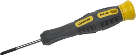 Отвертка STAYER &quot;PROFESSIONAL&quot; &quot;MAX-GRIP&quot; для точн работ, Cr-V, двухкомп рукоятка, магнит наконечник, PH №0x40мм 25826-0-040 G купить в Урае