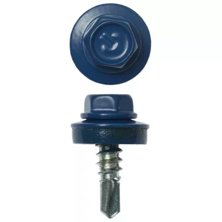 Саморезы ЗУБР &quot;ПРОФЕССИОНАЛ&quot; окраш., RAL 5005 синий насыщен., для крепл. кров. матер. к металл. констр., 5.5x19мм, 2500шт 4-300310-55-019-5005 купить в Урае