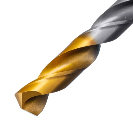 Сверло спиральное по металлу Denzel, 11 x 142 мм, Р6М5, Golden Tip, 718243 купить в Урае