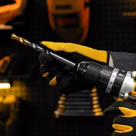 Сверло спиральное по металлу Denzel, 11 x 142 мм, Р6М5, Golden Tip, 718243 купить в Урае