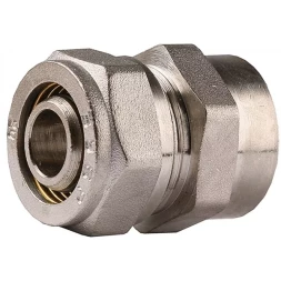 Соединитель ЗУБР с внутренней резьбой, цанга-гайка, 1/2"х20х2,0 мм, никель 51402-20-1/2