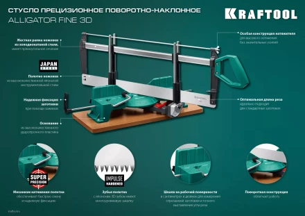 KRAFTOOL Alligator 3D, 600 мм, стусло прецизионное 15451-600 купить в Урае