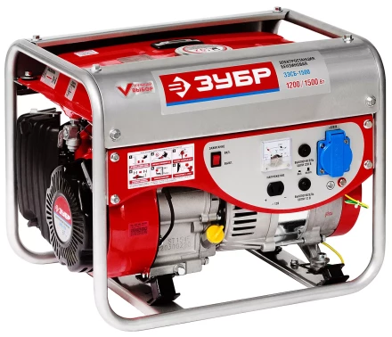 Электростанция ЗУБР бензиновая, 4-х тактная, ручной пуск, 220В, 1500Вт ЗЭСБ-1500 купить в Урае
