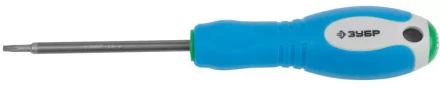 Отвертка ЗУБР, Cr-V сталь, трехкомпонентная рукоятка, цветовая индикация типа шлица, TORX №10, 75мм 25254-10-075 купить в Урае