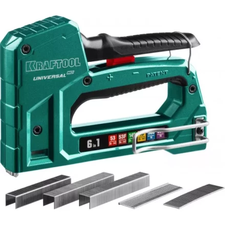 Степлер для скоб &quot;Universal HD&quot; 6-в-1: 53 (6-14 мм)/53F (8-14 мм)/140 (8-14 мм)/13 (6-14 мм)/300 (16 мм)/500 (16 мм), литой, алюм. корп., KRAFTOOL 3188 купить в Урае