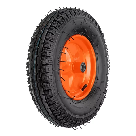 Колесо пневматическое усиленное Palisad 69081, шина 8PR, 4.00-8 D400 мм, внутренний диаметр подшипника 20 мм, длина оси 90 мм купить в Урае