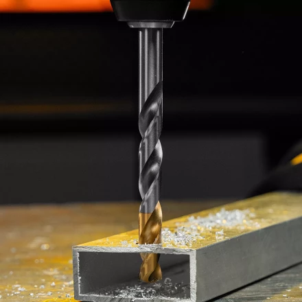 Сверло спиральное по металлу Denzel,  12 x 151 мм, Р6М5, Golden Tip 718244 купить в Урае