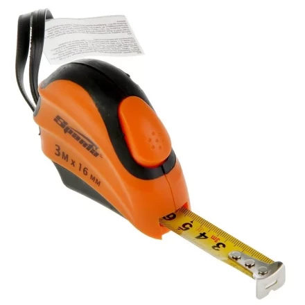 Рулетка 3 м х 16 мм SPARTA Automatic двухкомпонентный корпус автоматическая фиксация артикул 31330 купить в Урае