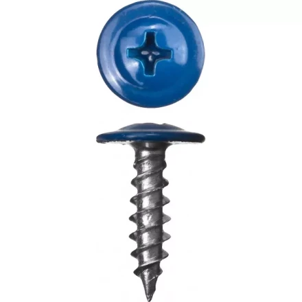 Саморезы ЗУБР с прессшайбой по листовому металлу до 0,9 мм, окрашенные в RAL-5005, PH2, 4,2х19 мм, 450шт 300191-42-019-5005 купить в Урае